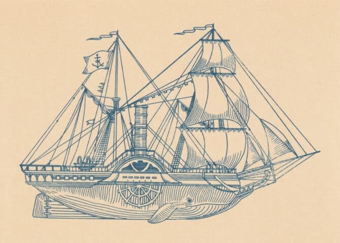 Whaleboats Individual Postcard With Free Shipping