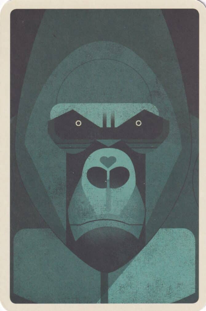 Gorilla Illustrated Postcard