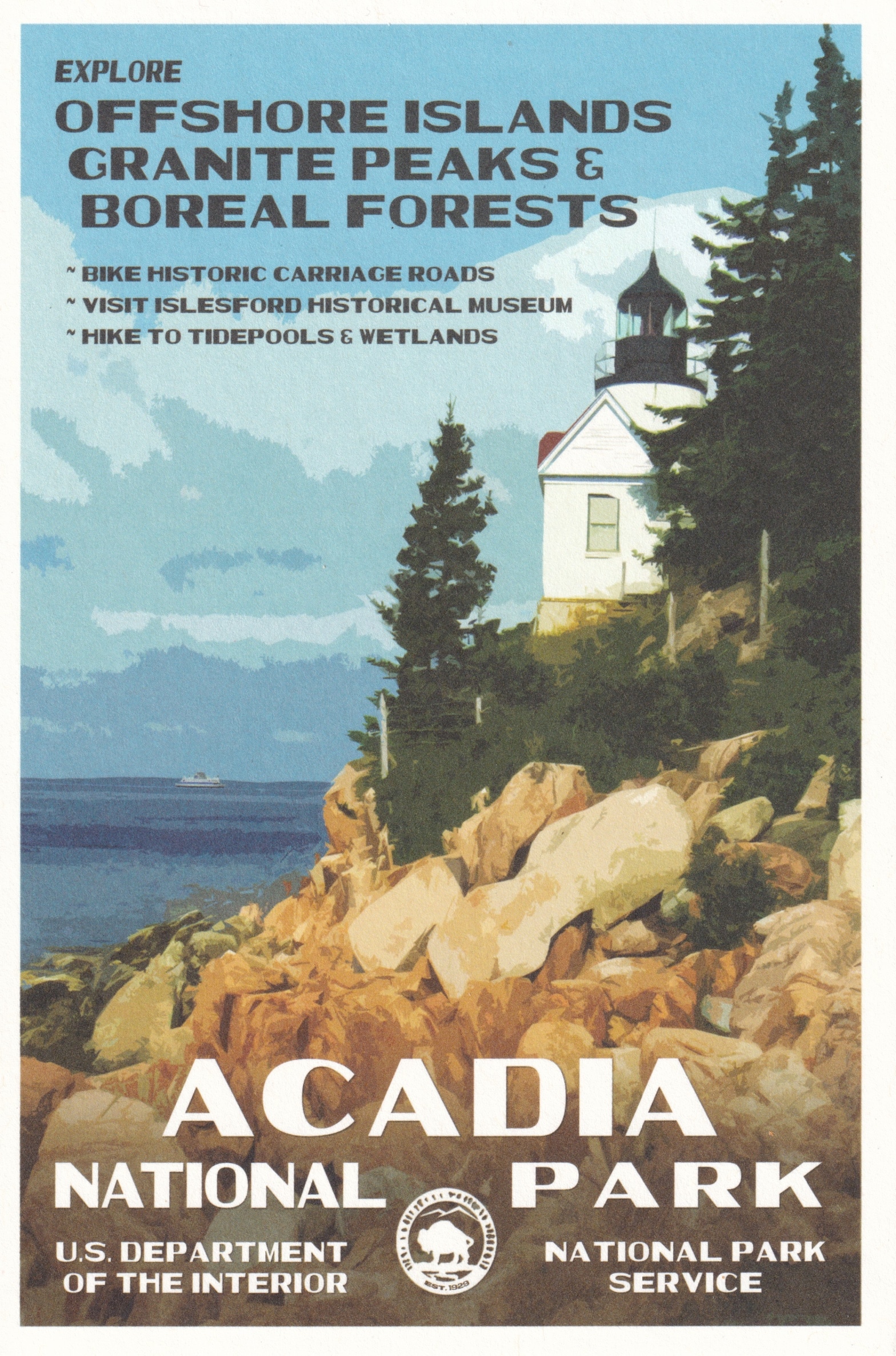 Acadia National Park Postcard The Postcard Maven