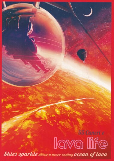 Futuristic NASA Space Travel Lava Life Postcard