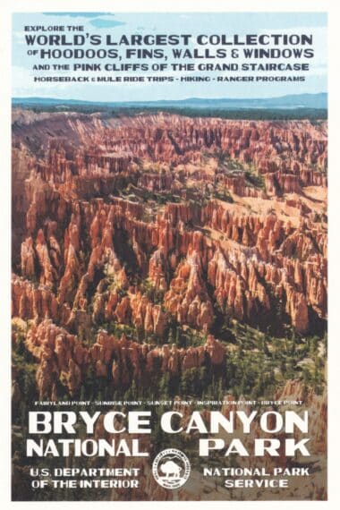 Unused Linen Postcard The Cathedral Bryce Canyon National Park in Scenic Utah 
