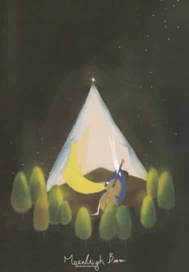 Tipi Tent Glow-in-the-Dark Moonlight Baron Postcard