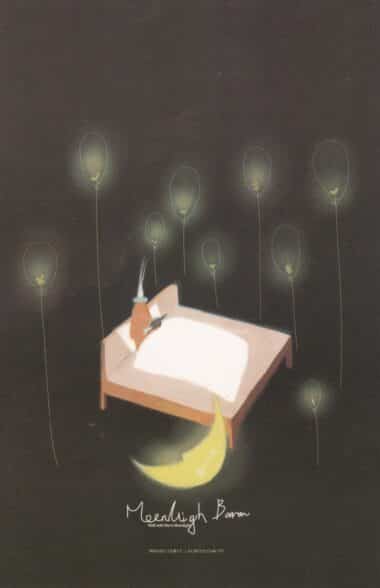 Nightlight Bedtime Balloons Glow-in-the-Dark Moonlight Baron Postcard