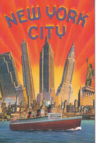 New York Skyline Postcard