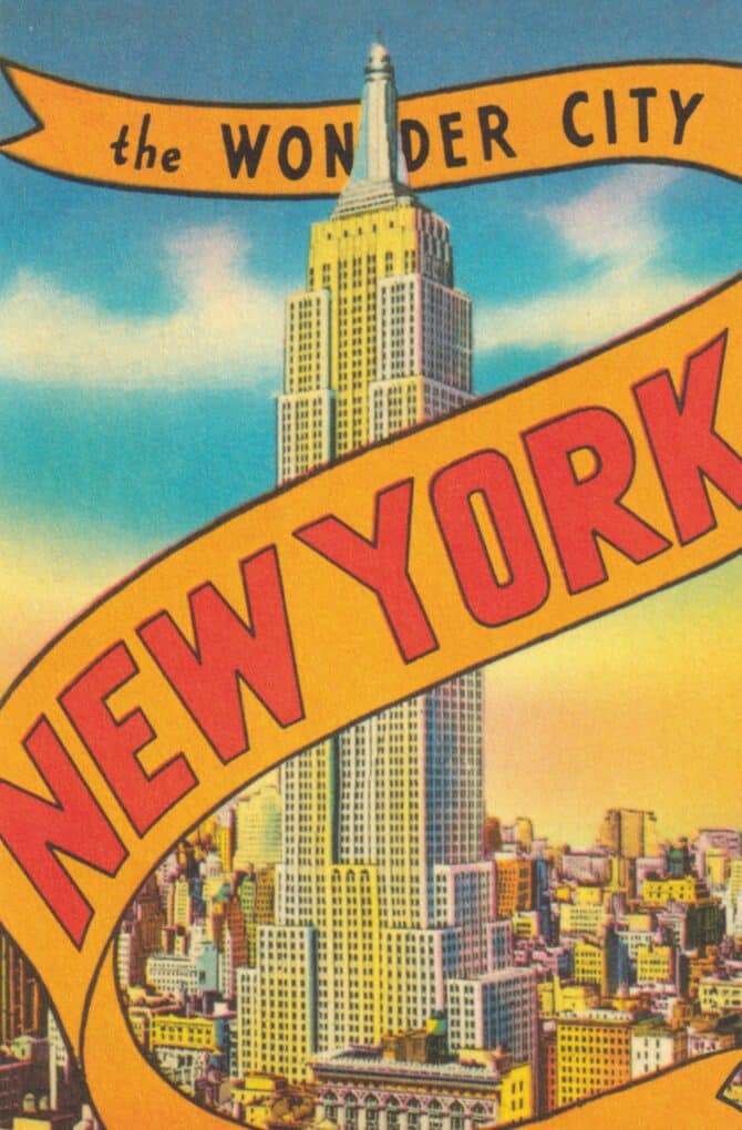 New York City Banner Postcard