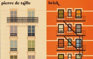 Paris vs. New York City Architecture Postcard