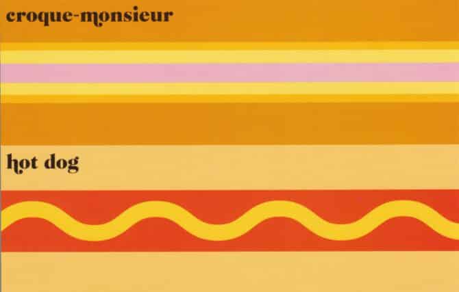 Paris vs. New York City Comfort Food Postcard