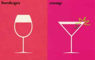 Paris vs. New York City Booze Postcard