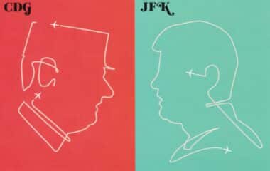 Paris vs. New York City CDG vs. JFK Postcard