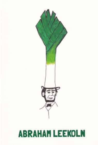Abraham Lincoln Leek Vegetable Celebrity Postcard