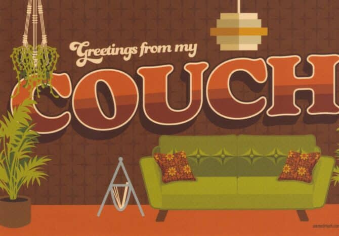 Greetings From My Couch Postcard
