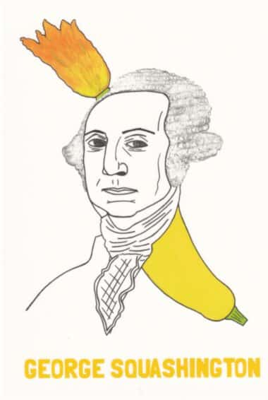 George Washington Squash Vegetable Celebrity Postcard