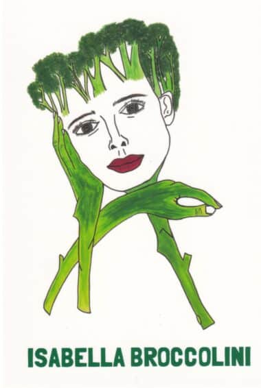 Isabella Rossellini Broccolini Vegetable Celebrity Postcard