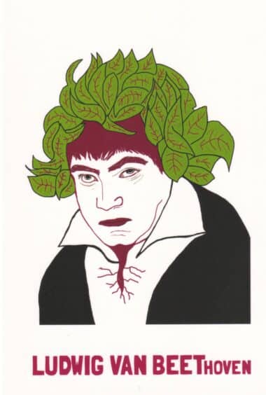 Ludwig Van Beethoven Vegetable Celebrity Postcard