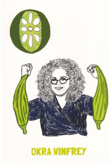 Okra Oprah Winfrey Vegetable Celebrity Postcard