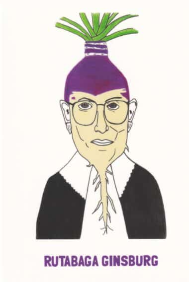 Rutabaga Ruth Bader Ginsburg Vegetable Celebrity Postcard