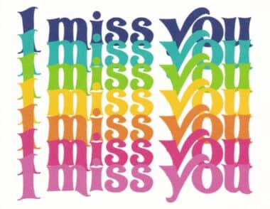 I Miss You Postcard