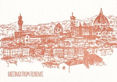 Greetings From Florence Firenze City Skyline Postcard