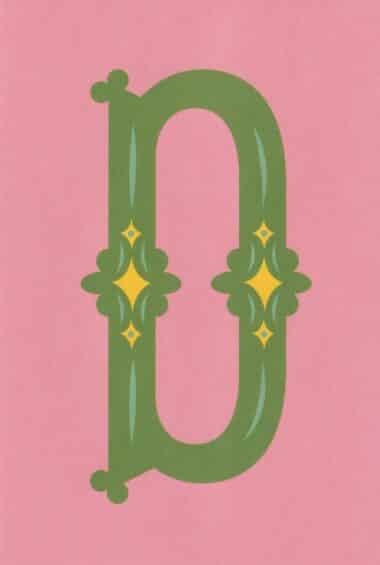 Letter D Postcard