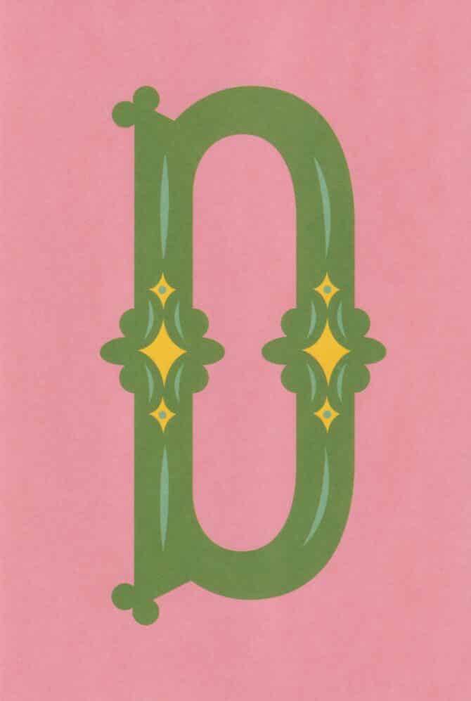 Letter D Postcard