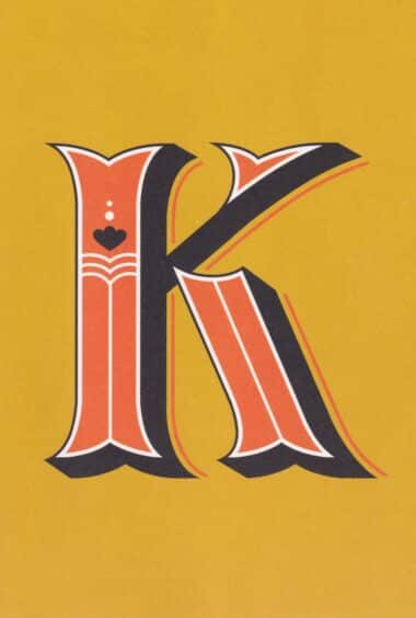 Letter K Postcard