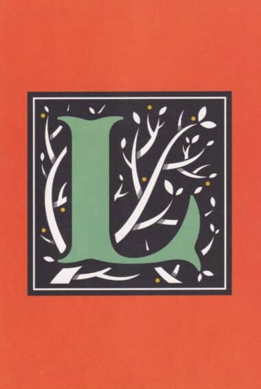 Letter L Postcard