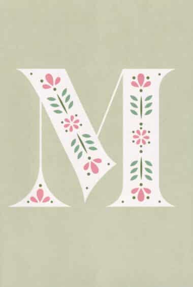 Letter M Postcard