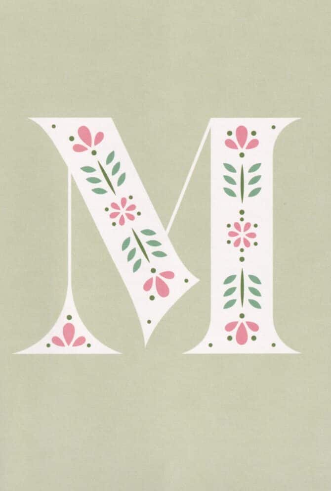 Letter M Postcard