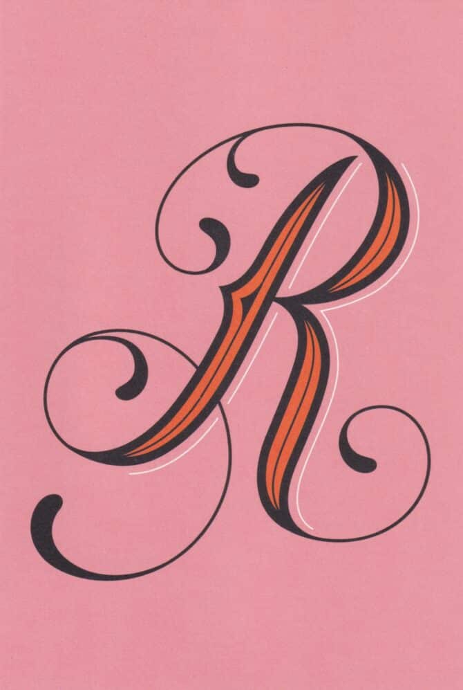 Letter R Postcard