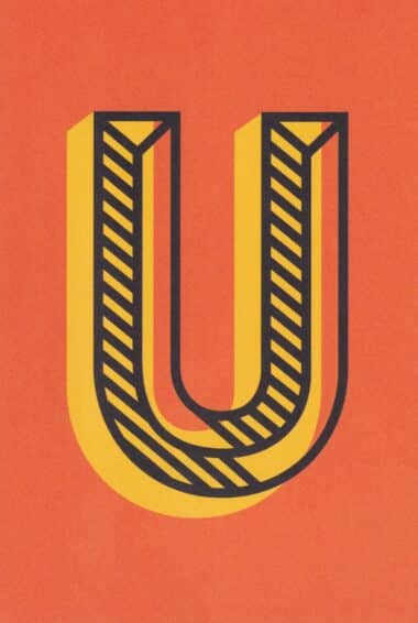 Letter U Postcard