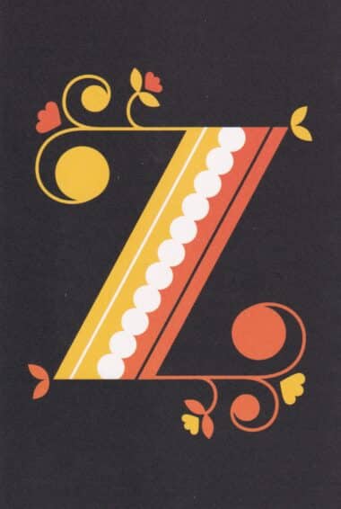 Letter Z Postcard