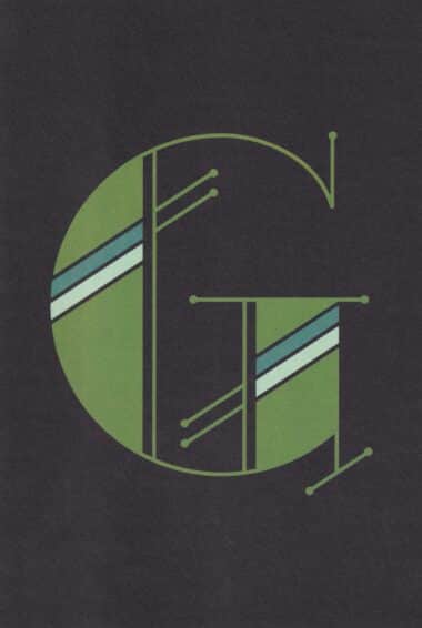 Capital G Alphabet Postcard