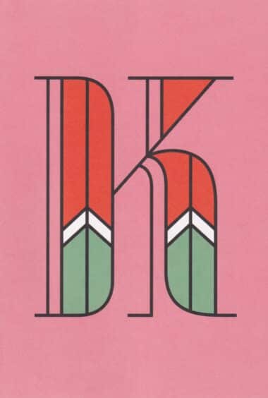 Capital K Alphabet Postcard