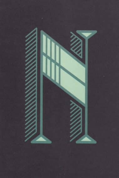 Capital N Alphabet Postcard