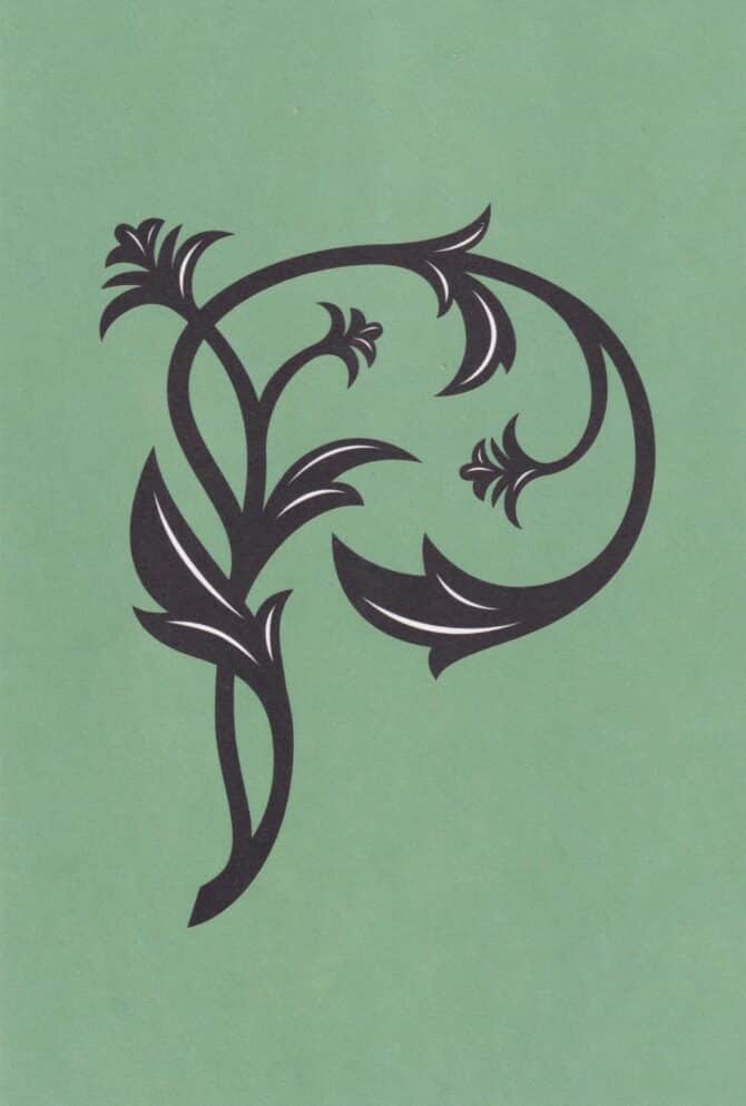 Capital P Alphabet Postcard