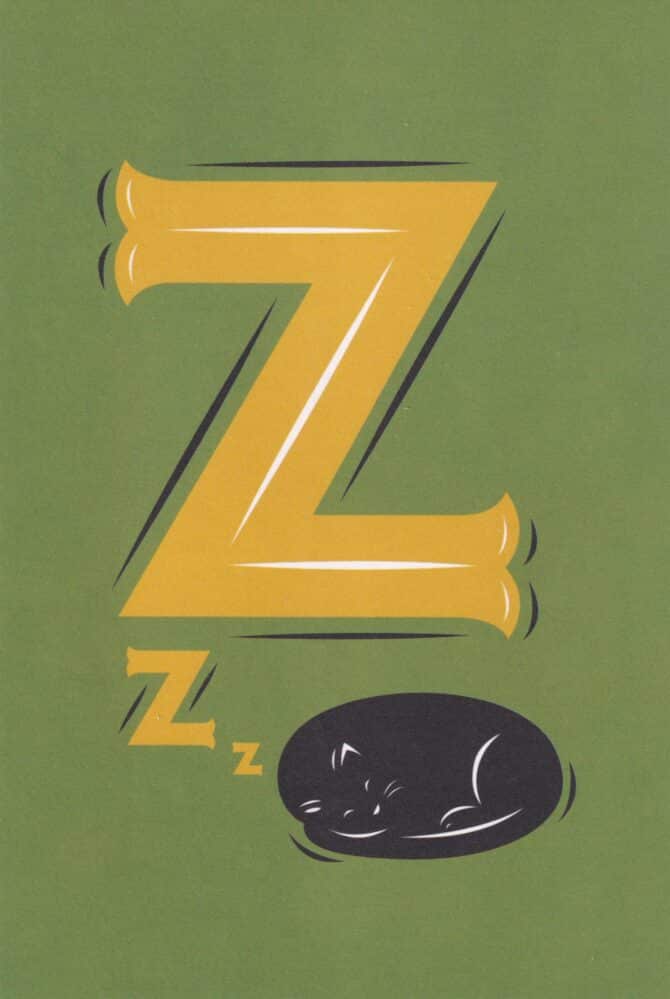 Capital Z Alphabet Postcard