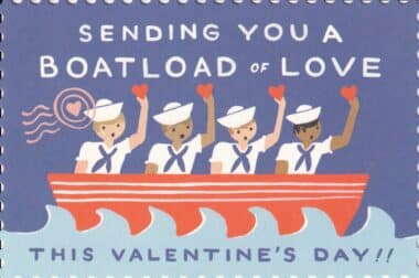 Valentine's Day Postcard Sending You a Boatload of Love Rifle Paper Co.