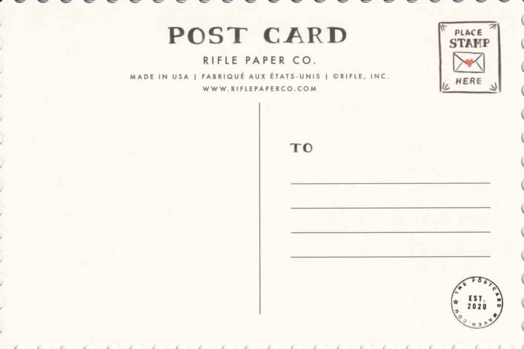 Valentine's Day Postcard Back by Rifle Paper Co.