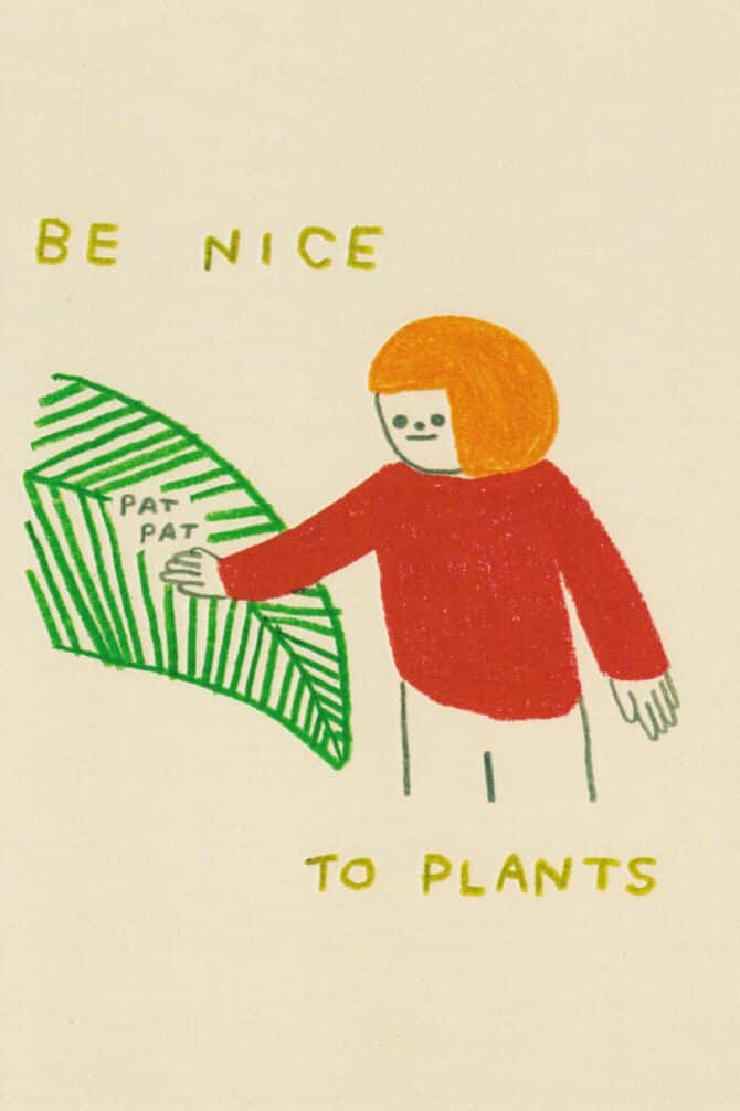 Be Nice to Plants Postcard by Hiller Goodspeed