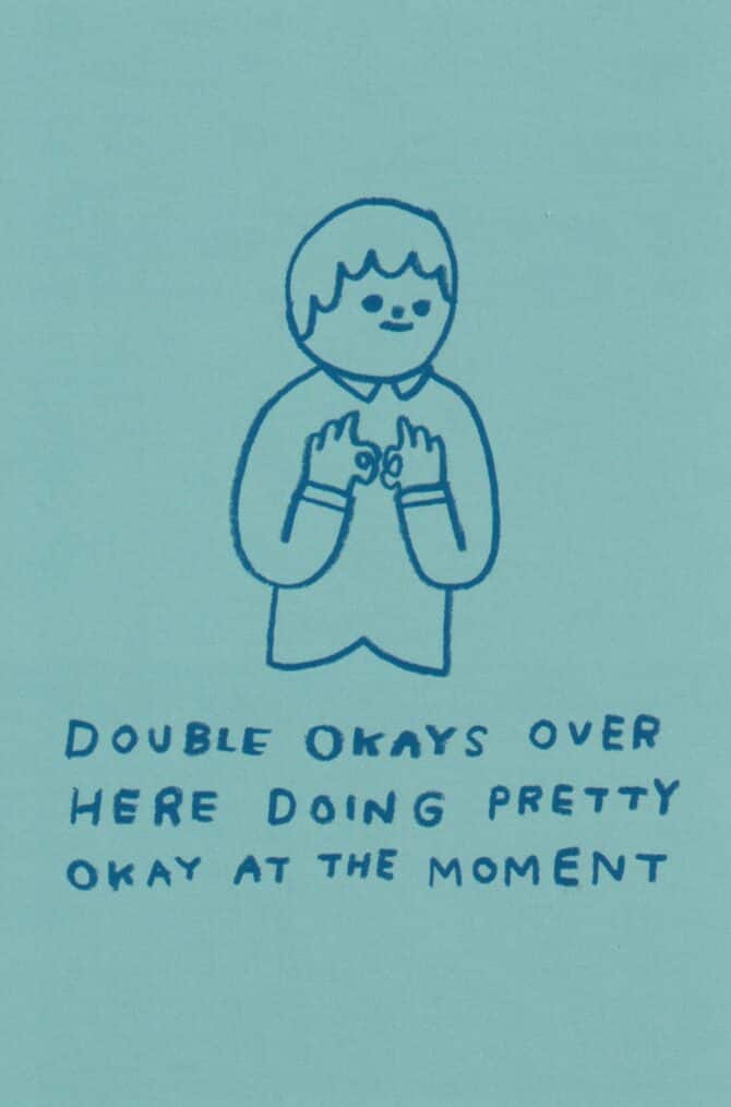 Double Okays Postcard by Hiller Goodspeed