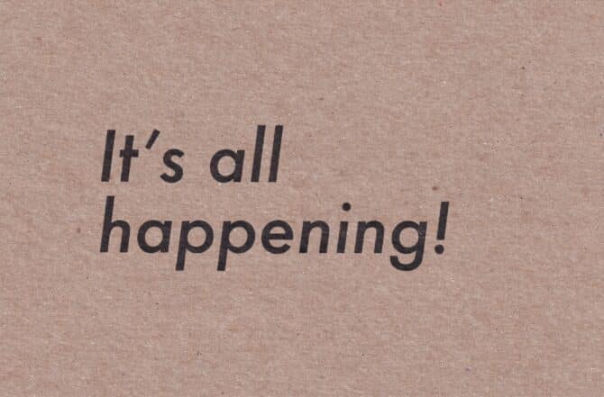 It's All Happening Constellation & Co. Letterpress Kraft Chipboard Postcard