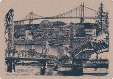 Bridgetown Portland Postcard by Beth Kerschen