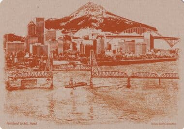 Mt. Hood Portland Postcard by Beth Kerschen