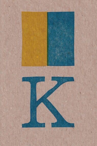 Nautical Alphabet Flags Postcard Letter K