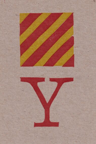 Nautical Alphabet Flags Postcard Letter Y