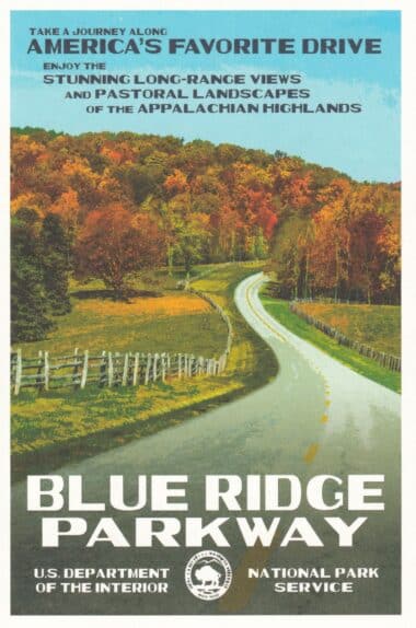 Blue Ridge Parkway National Park Postcard