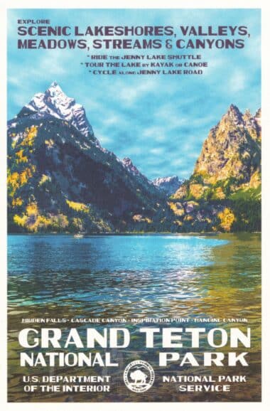 Grand Teton National Park Jenny Lake Postcard