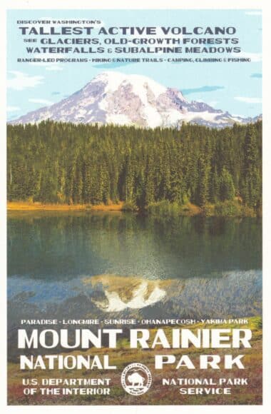 Mount Rainier Washington National Park Postcard