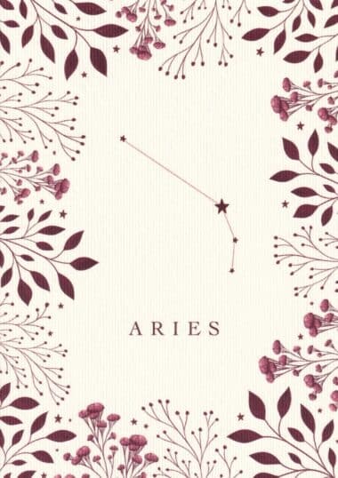 Aries Astrological Sign Constellation Postcard