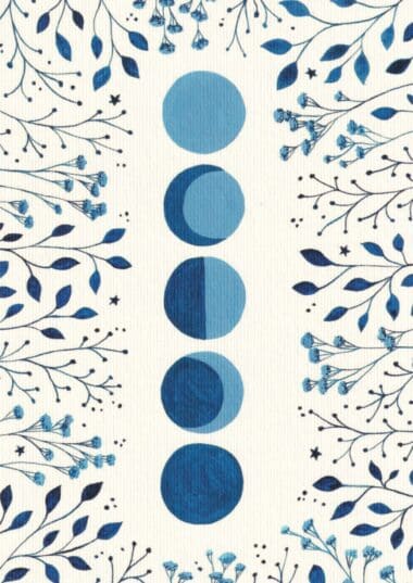 Moon Phases Postcard